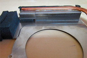 Der Kühlkörper vom Notebook wurde vom Staub befreit